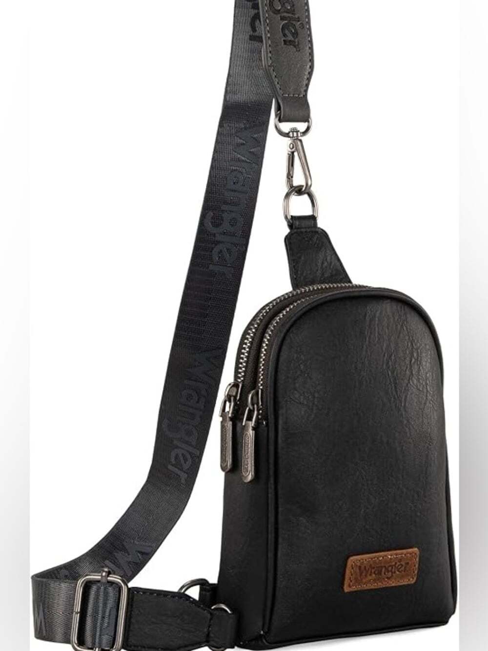 Wrangler Black Crossbody Sling Bag | Western Casual Utility